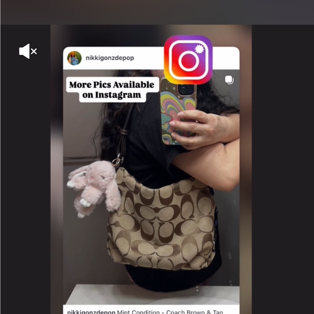 Coach Brown and Beige Signature Hobo Bag - Picture 14 of 14